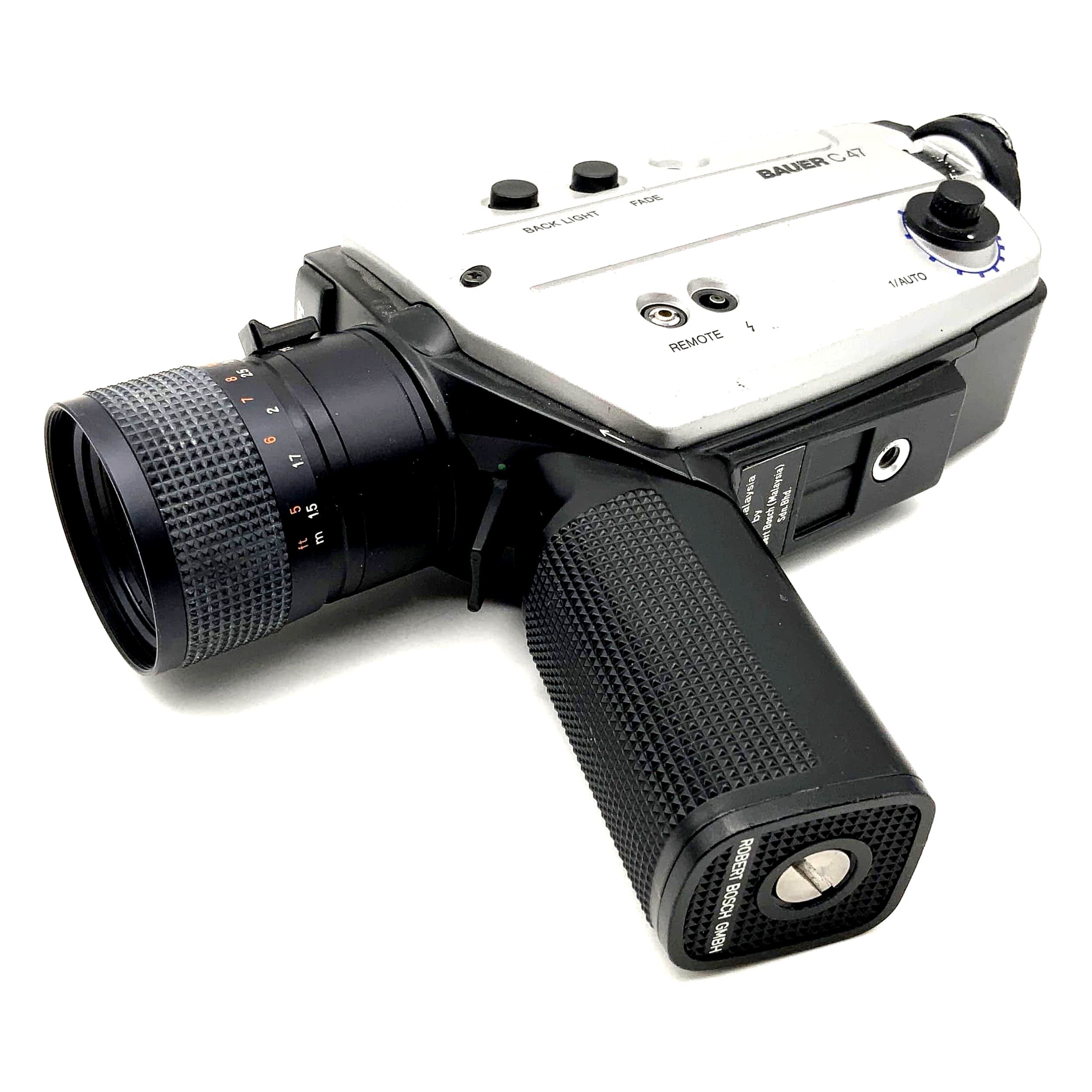 Bauer C47 film camera with Neovaron 1.8/7.5-54 Super 8 camera movie camera