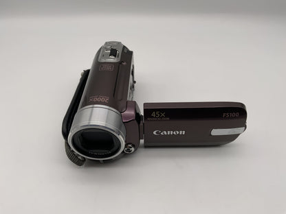 Caméra vidéo caméscope Canon FS100 FS100E avec batterie