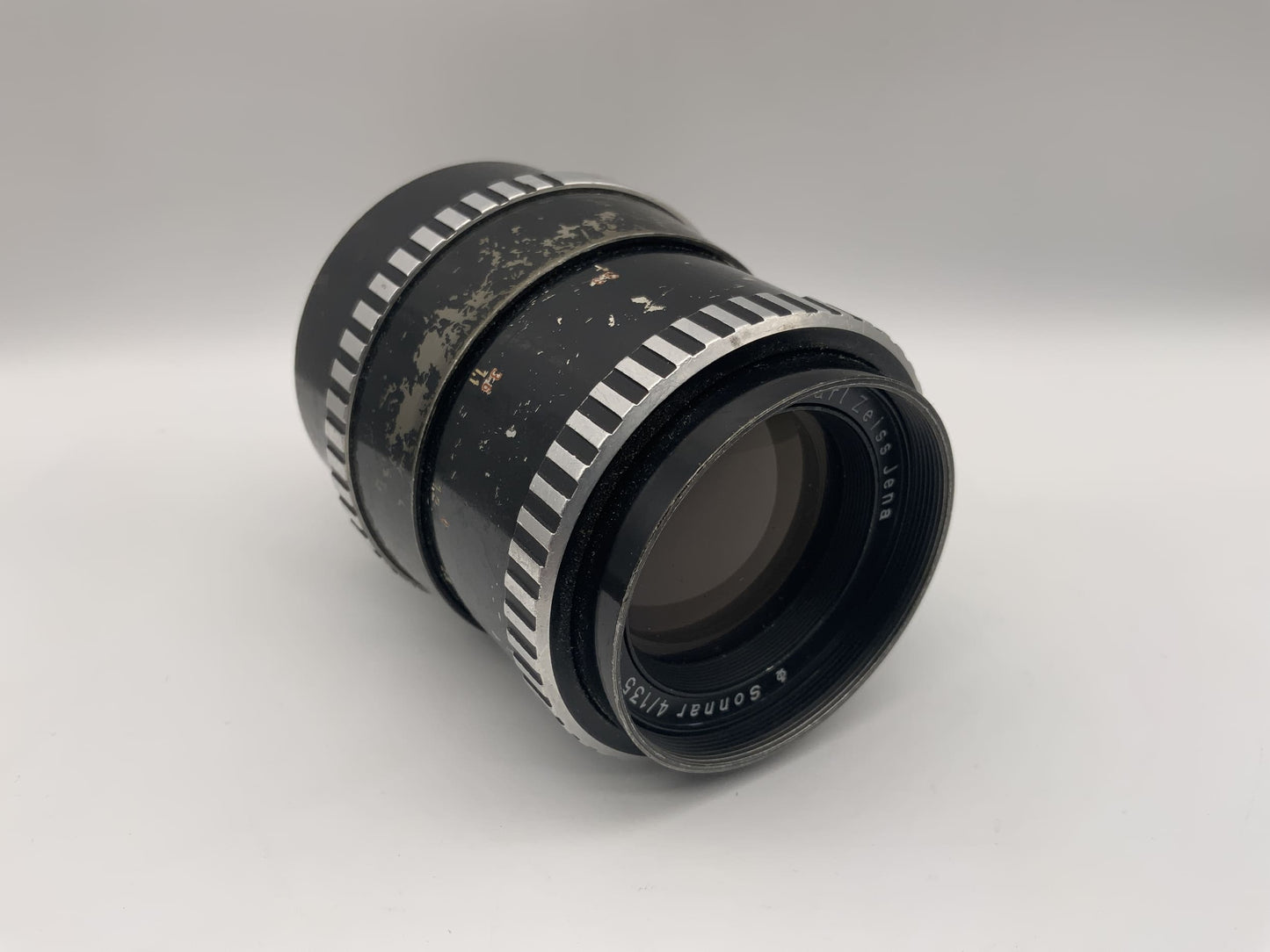 Carl Zeiss 135mm 1:4 Objektiv Sonnar Zebra Kamera Camera Lens (Exa)