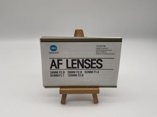 Minolta AF Lenses User Manual