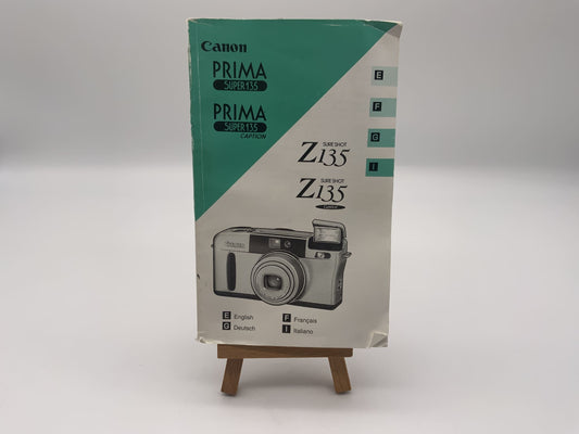 Canon Prima Super 135 Sure Shot Z135 User Manual