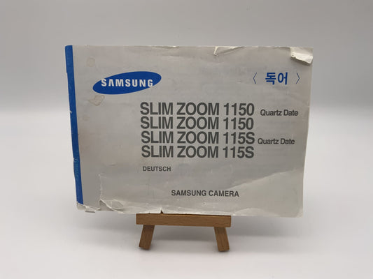 Samsung Slim Zoom 1150 115S Quartz Date Bedienungsanleitung