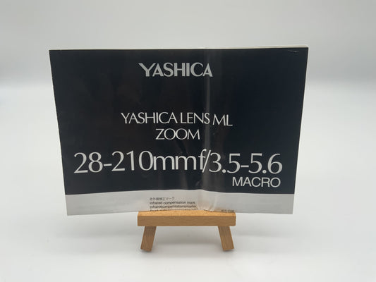 Yashica ML Zoom Lens 28-210mm f/3.5-5.6 User Manual