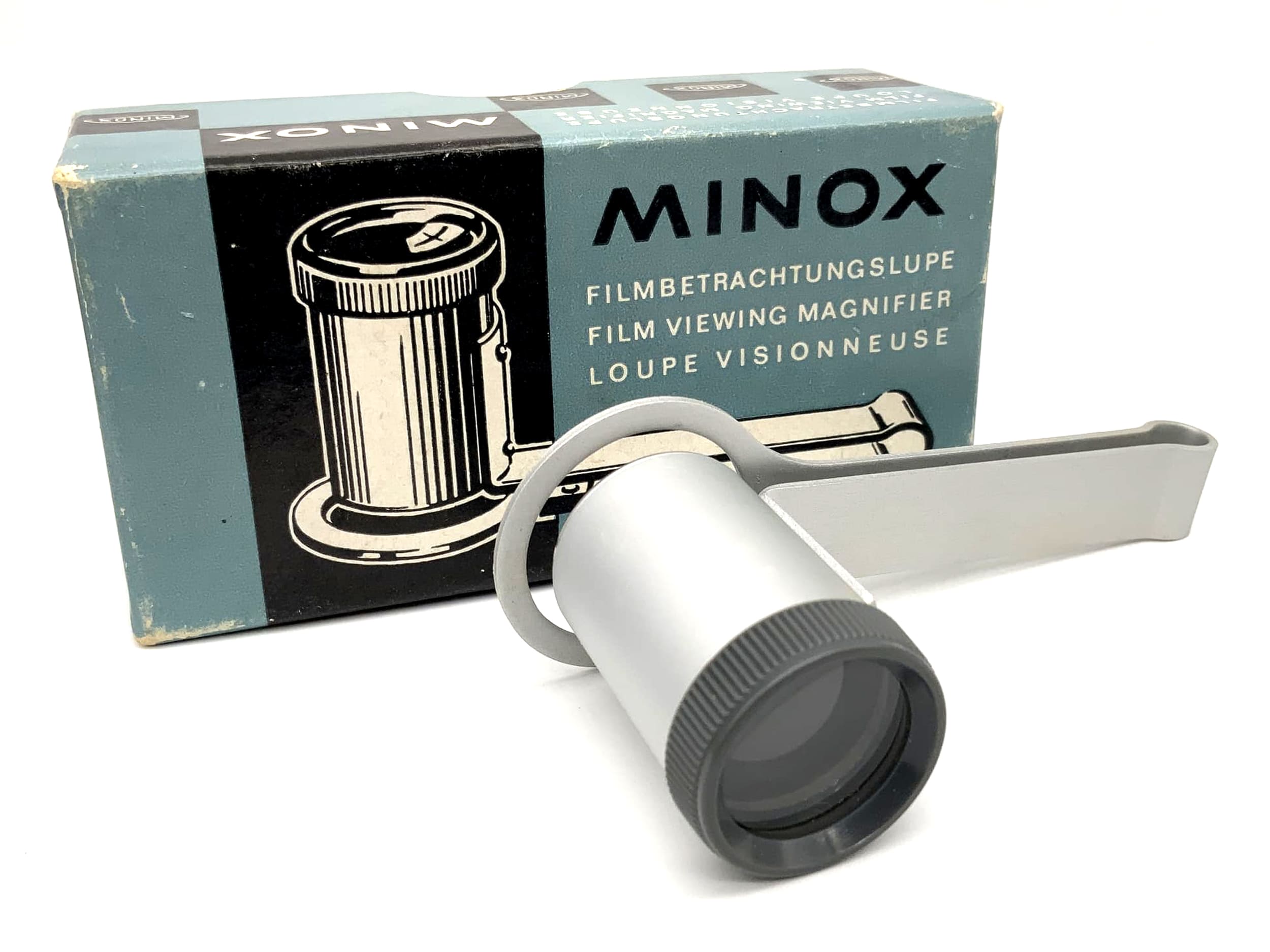 Loupe à bobine de visualisation de film Minox avec emballage d'origine