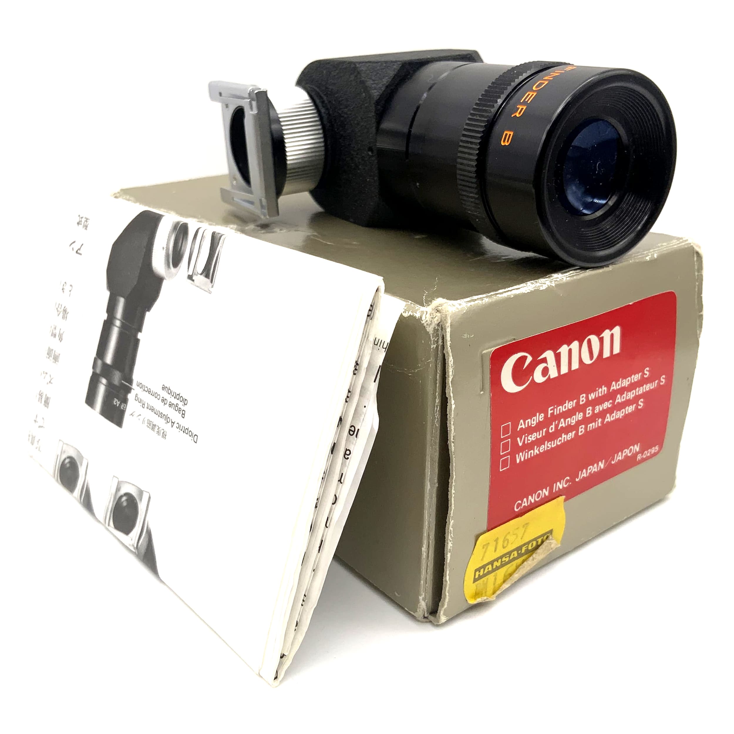 Viseur d'angle Canon B avec adaptateur S et boîtier d'emballage