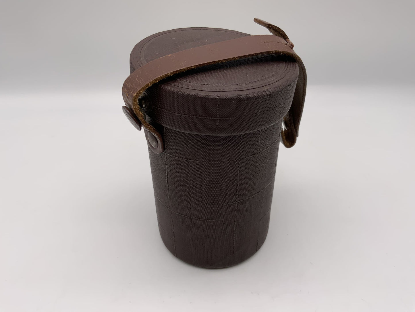 Köcher braun ca.12,5x7,5cm  Objektivtasche universell Hard Case Lens Case