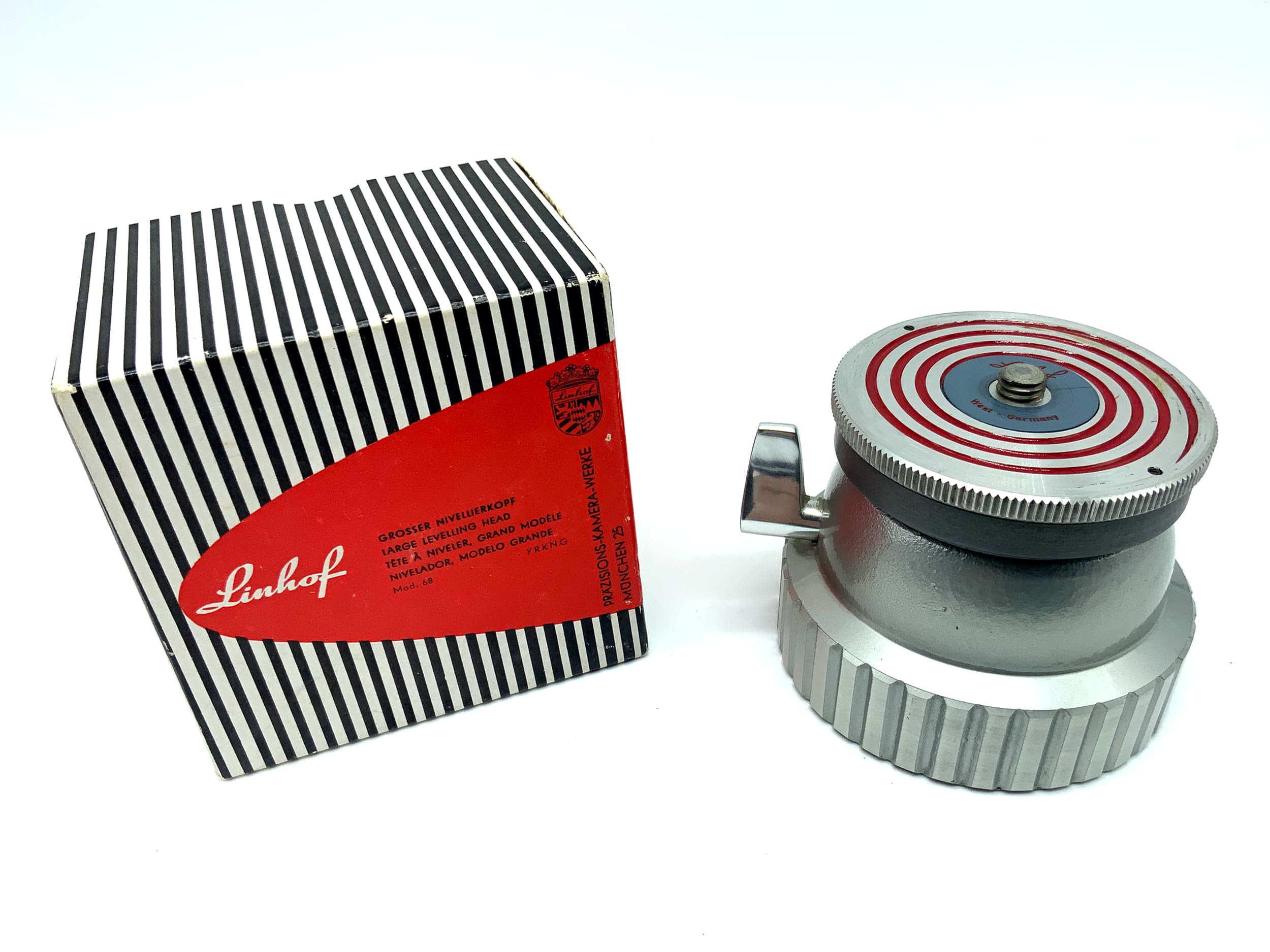 Linhof Large Leveling Head Tripod Head Grey Mod. 68 YRKNG in Original Packaging