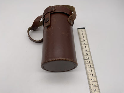 Köcher braun ca.13x7,5cm Leder Objektivtasche universell Hard Case Lens Case