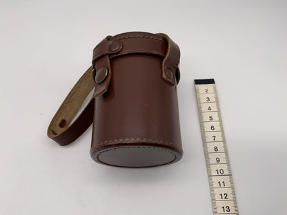 Köcher braun ca.9x7cm Leder Objektivtasche universell Hard Case Lens Case