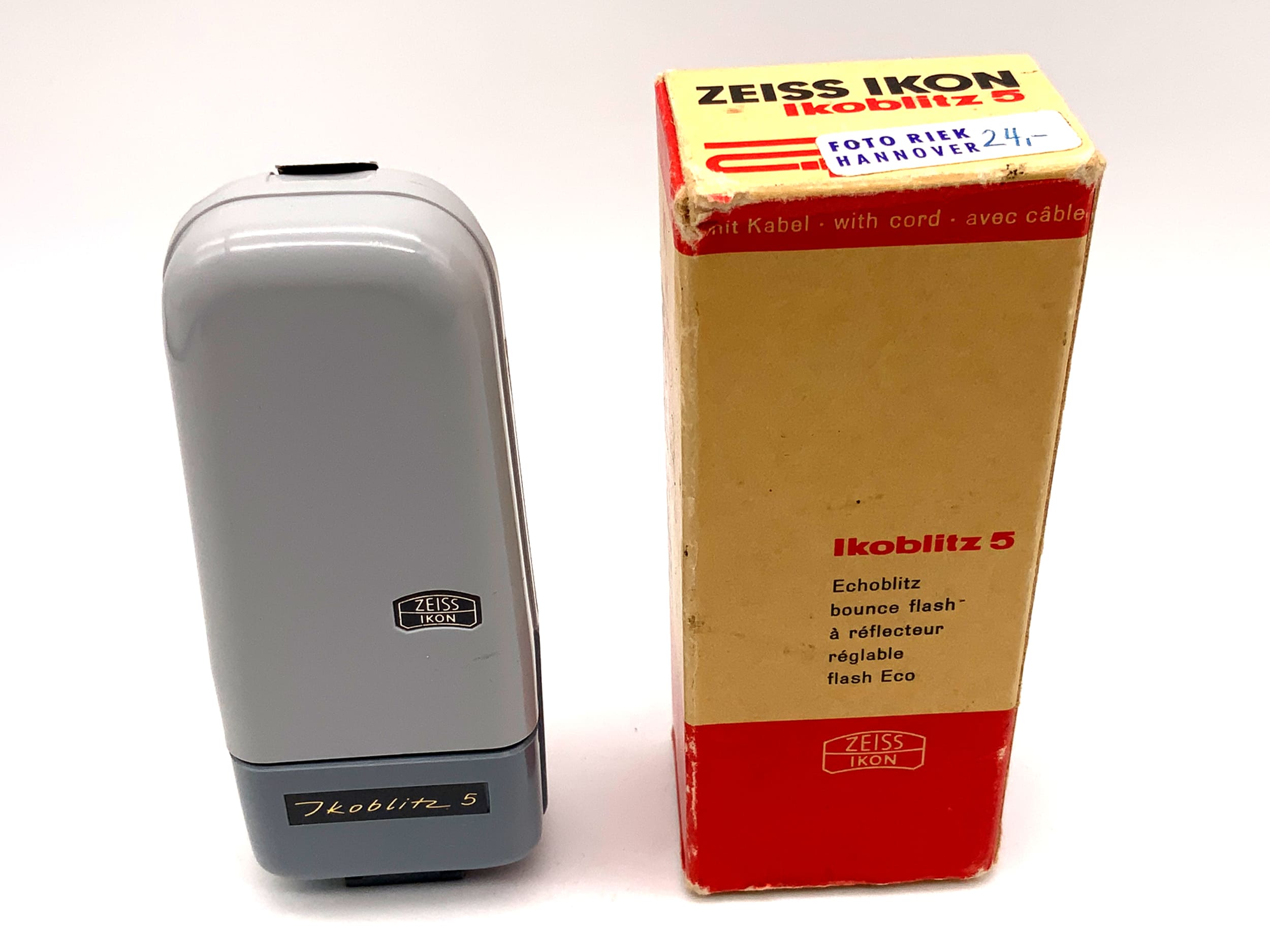 Zeiss Ikon Ikoblitz 5 Blitzgerät Mittelkontakt in OVP universal Blitz Flash