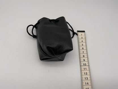 Köcher schwarz ca.10x5cm Leder Objektivbeutel universell Lens Case