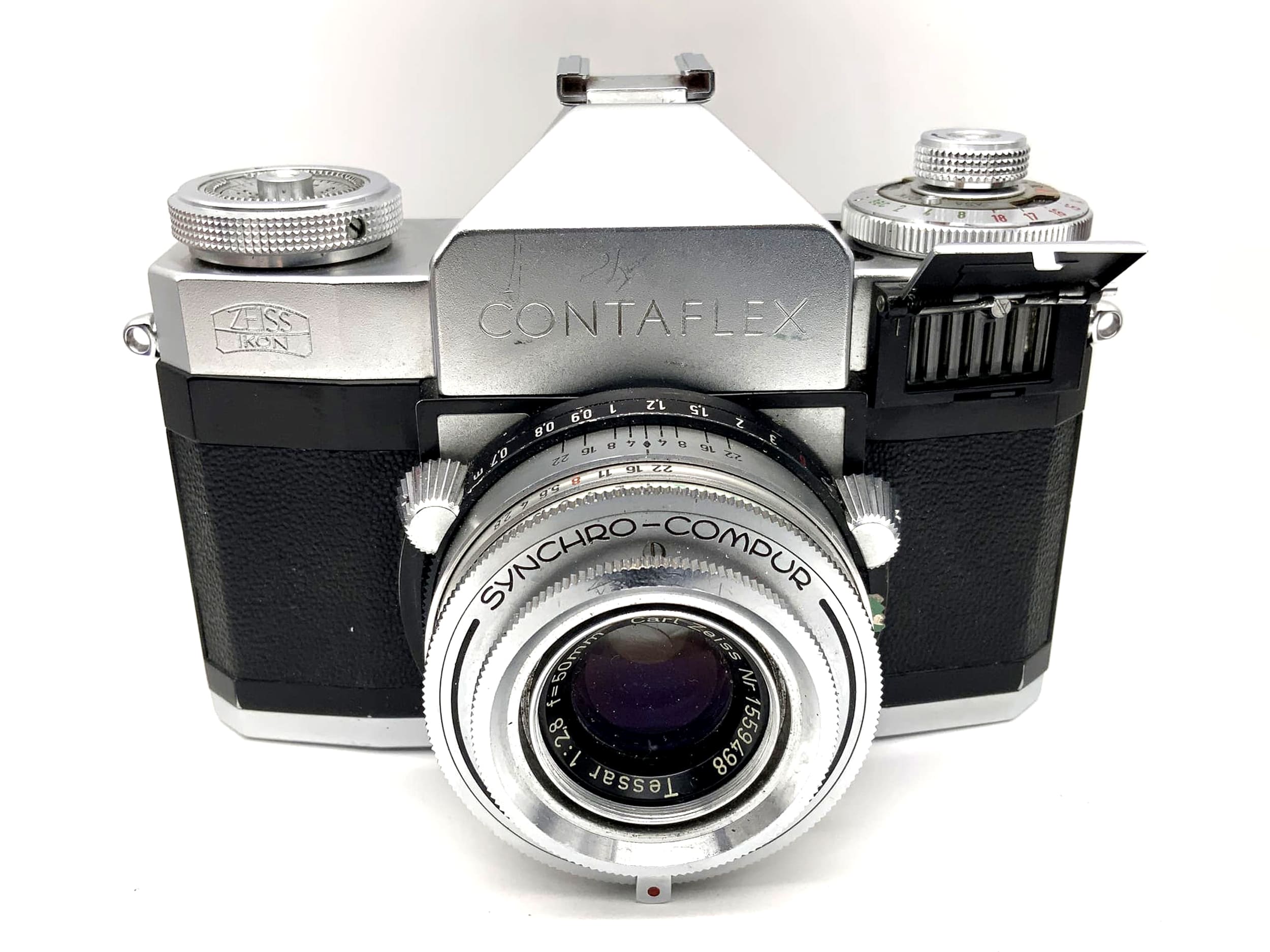 Zeiss Ikon Contaflex 35mm SLR analog mit Tessar 2.8/50 Synchro Compur Body