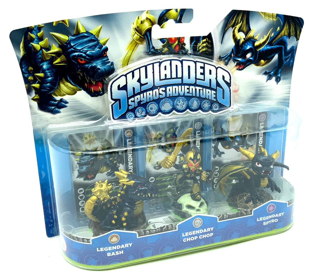 Legendary Mbash Skylanders Spyros Adventure Legendary Triple Pack Bash + Chop Chop + S