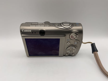 Canon IXUS 960 IS mit Zoom Lens 3.7xIS 7.7-28.5mm 1:2.8-5.8 12.1 MP Titanium