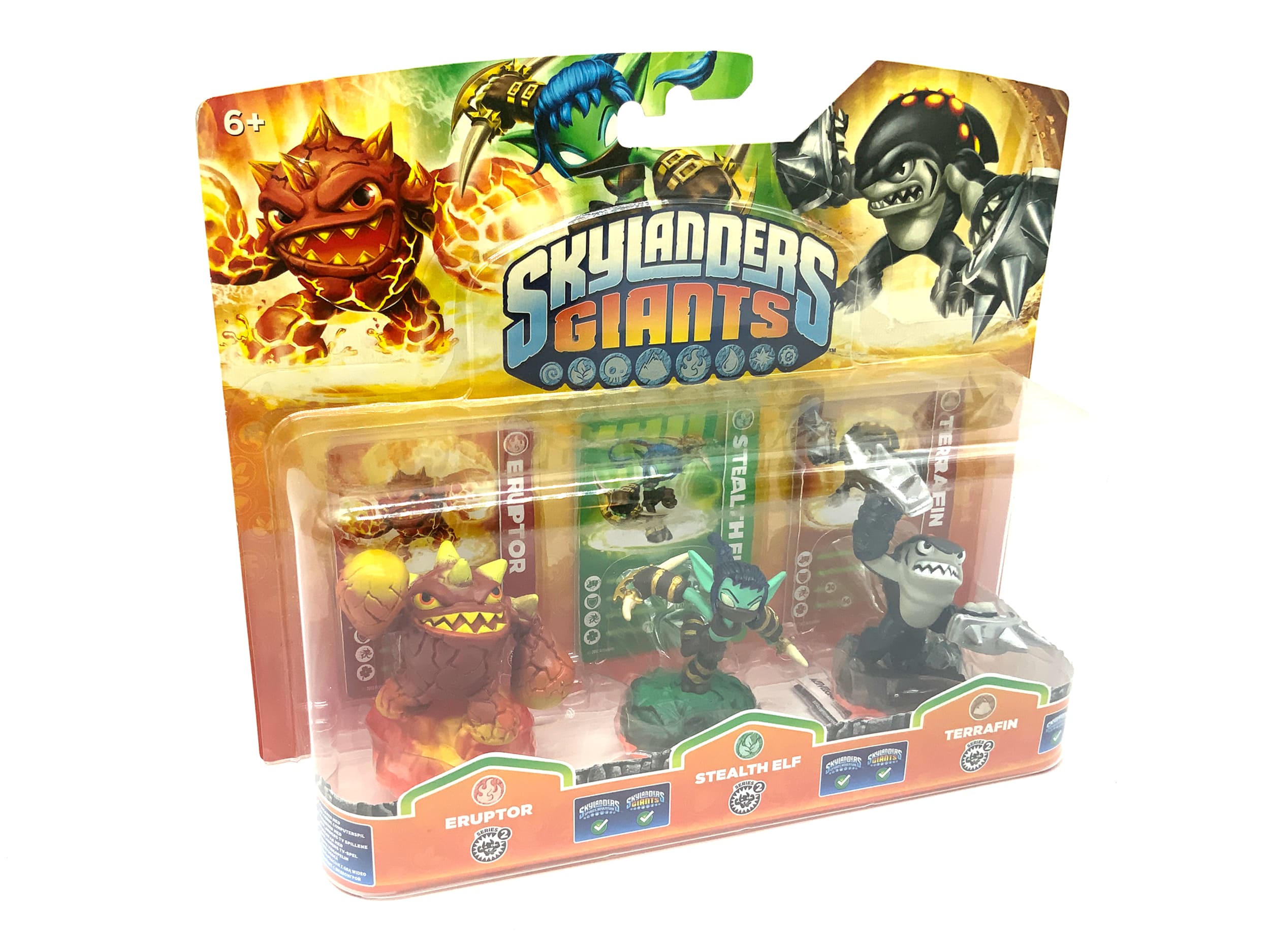 Skylanders Giants Triple Pack Eruptor + Stealth Elf + Terrafin in OVP