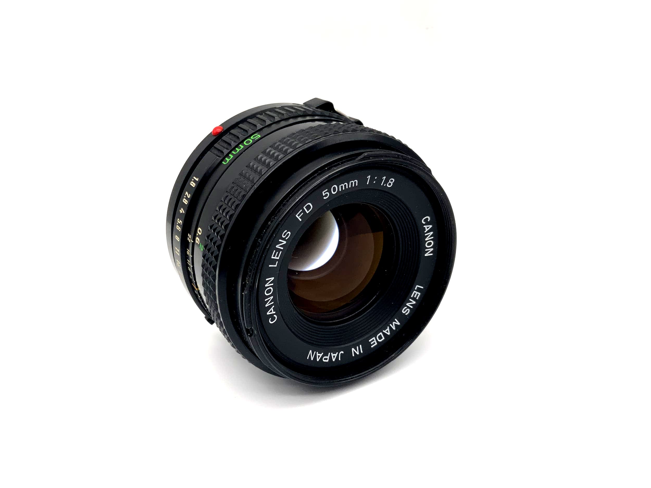 Objectif Canon 50 mm 1:1,8 FD pour appareil photo (Canon FD)