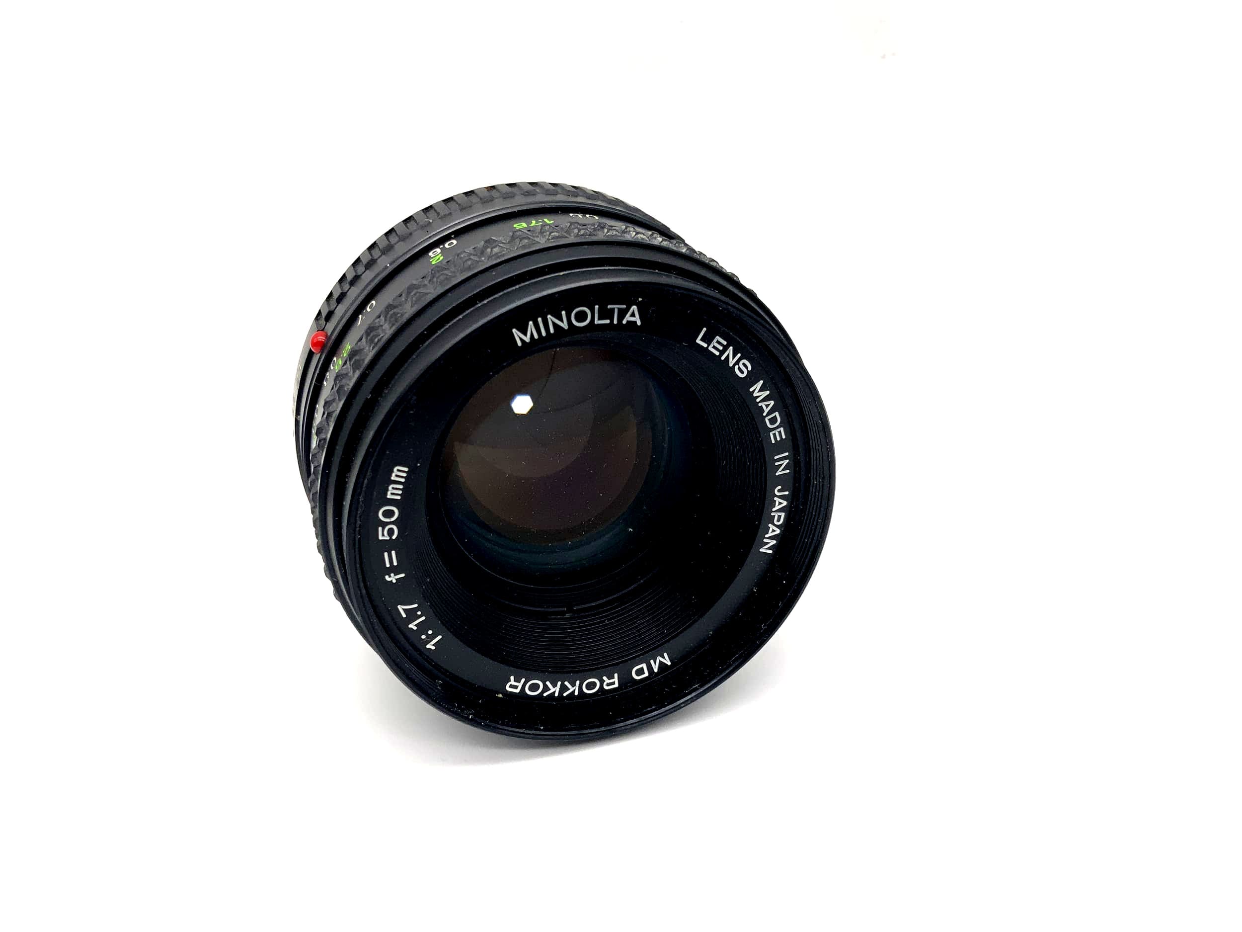 Objectif Minolta 50 mm 1:1,7 MD Rokkor pour appareil photo (Minolta MD)