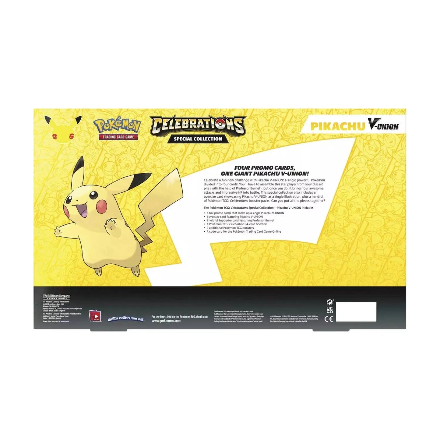 Pokémon 25th Anniversary Celebrations Pikachu V UNION Collection (English)