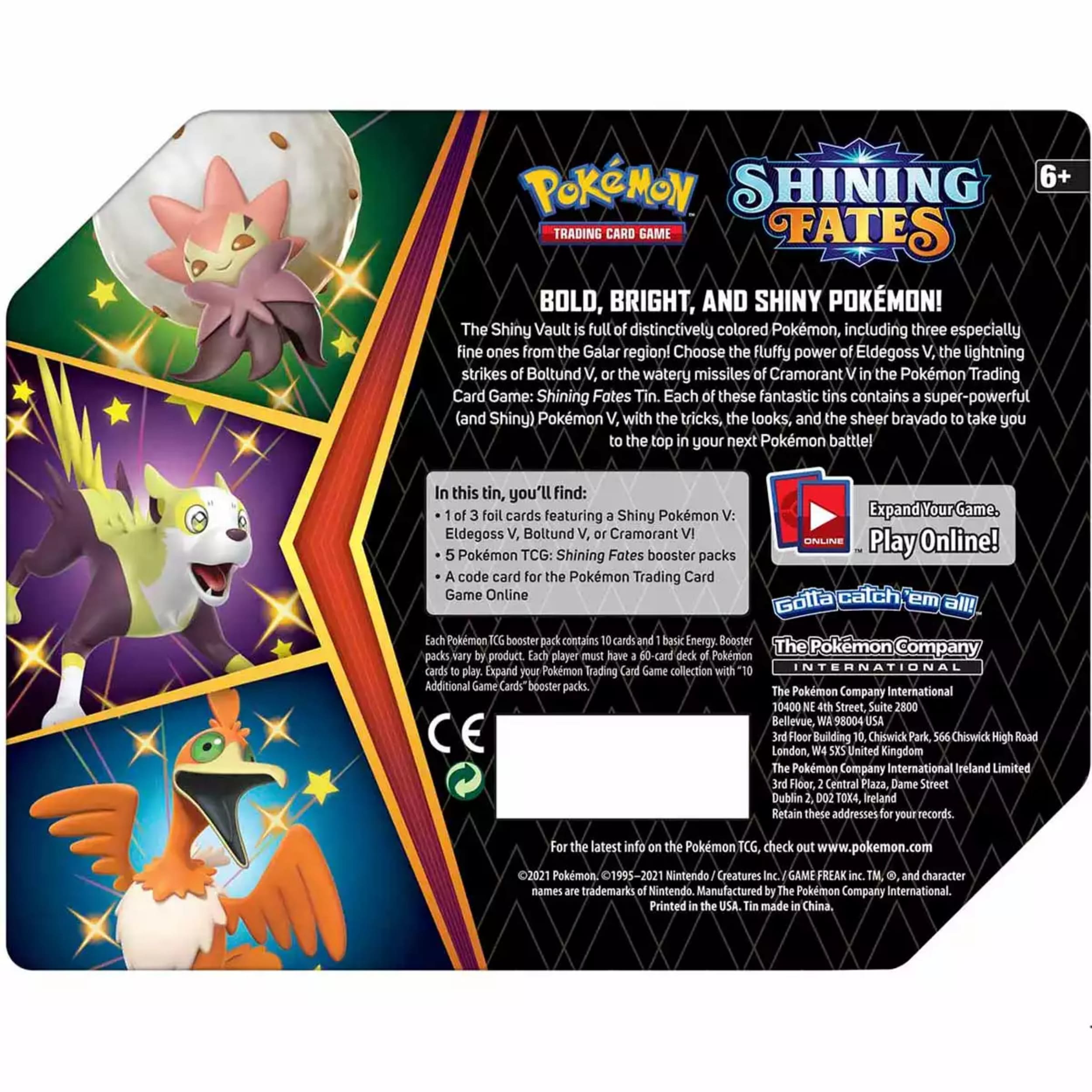 Pokemon Cards factory Shining Fates V Tin Cramorant V