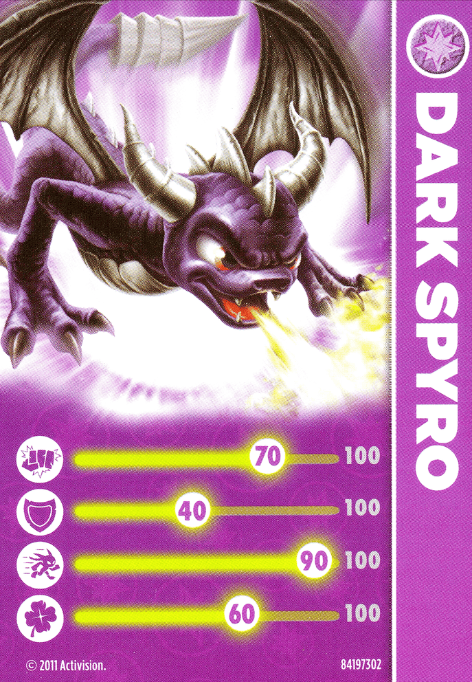 Skylanders Spyros Adventure Dark Spyro Karte