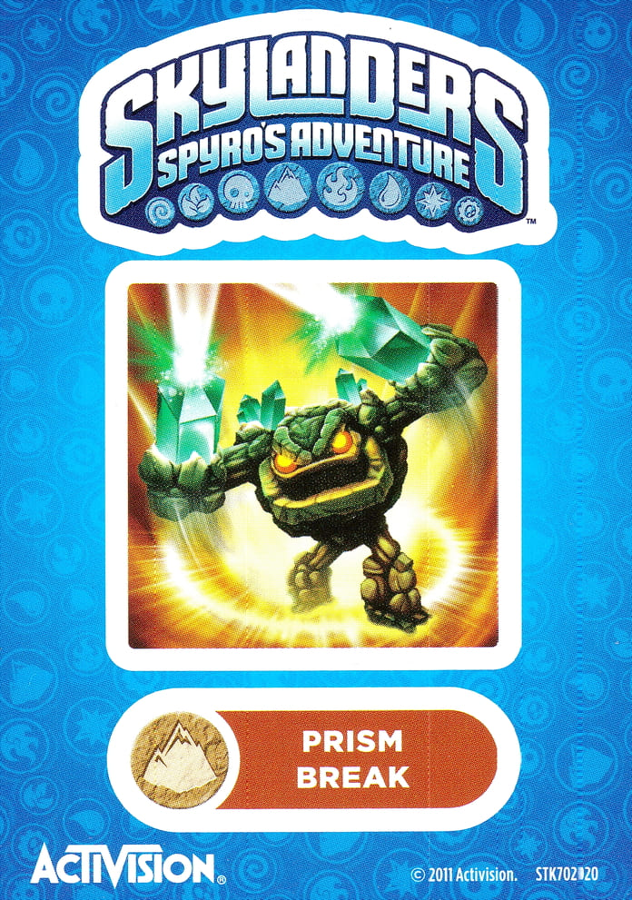Skylanders Spyros Adventure Prism Break Aufkleber
