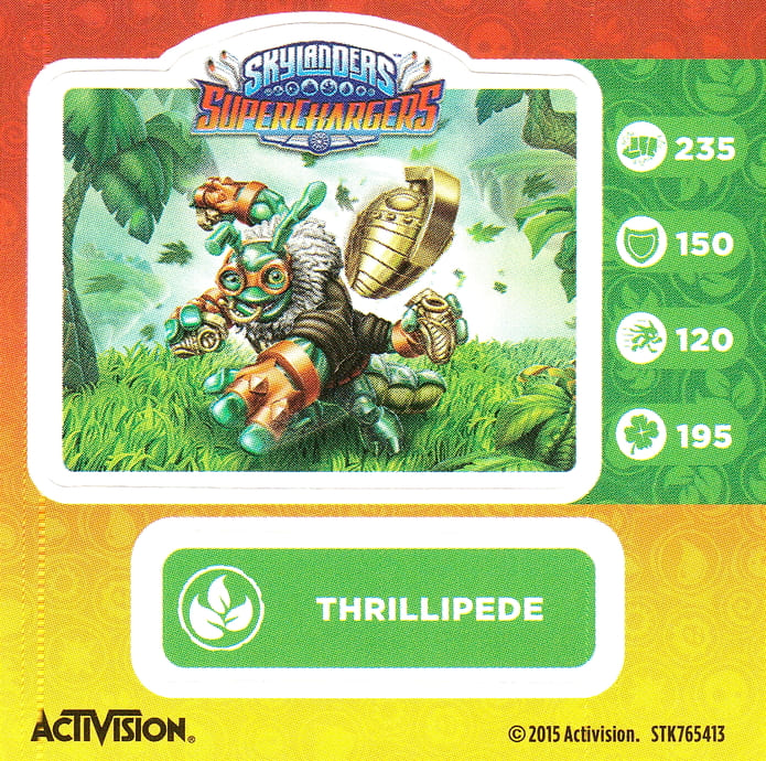 Skylanders Superchargers Thrillipede Aufkleber