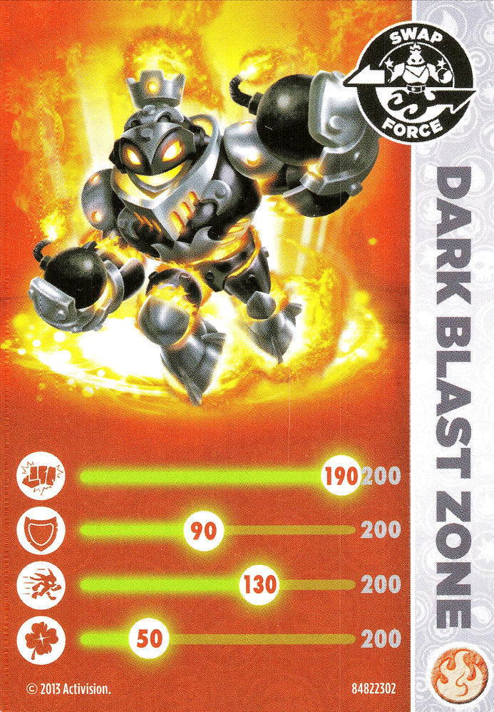 Skylanders Swap Force Dark Blast Zone Karte