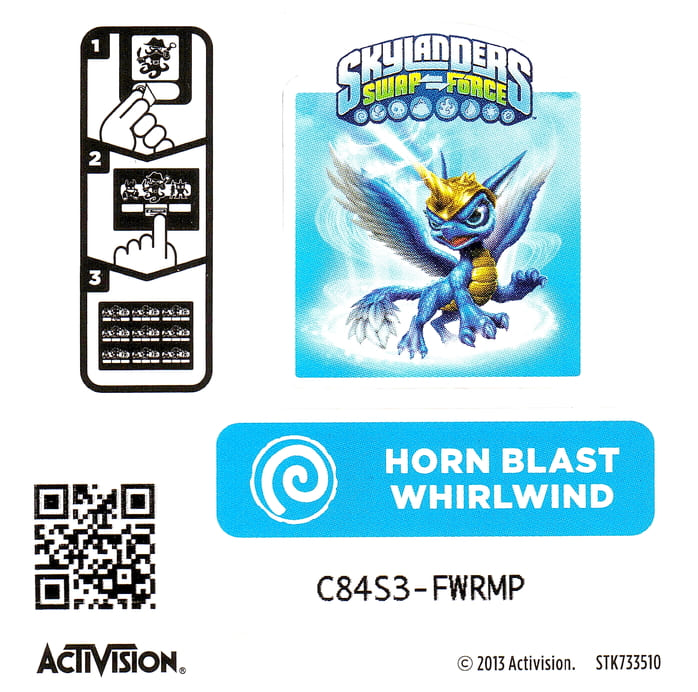 Skylanders Swap Force Horn Blast Whirlwind Aufkleber