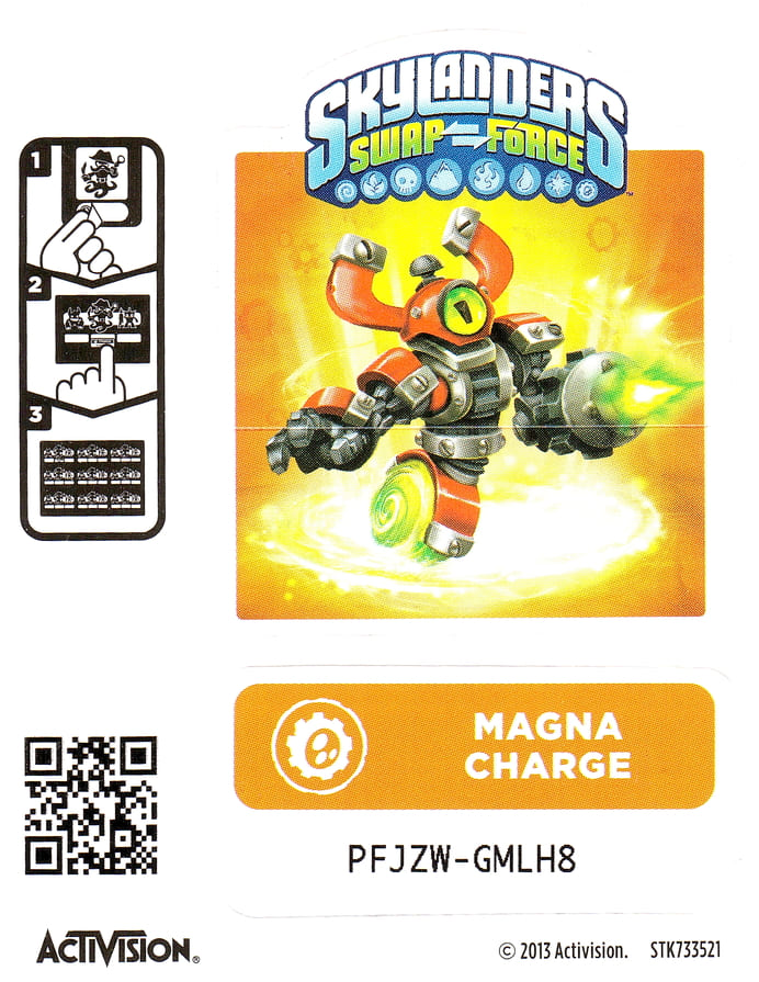 Skylanders Swap Force Magna Charge Aufkleber