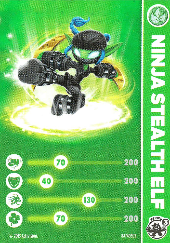 Skylanders Swap Force Ninja Stealth Elf Karte