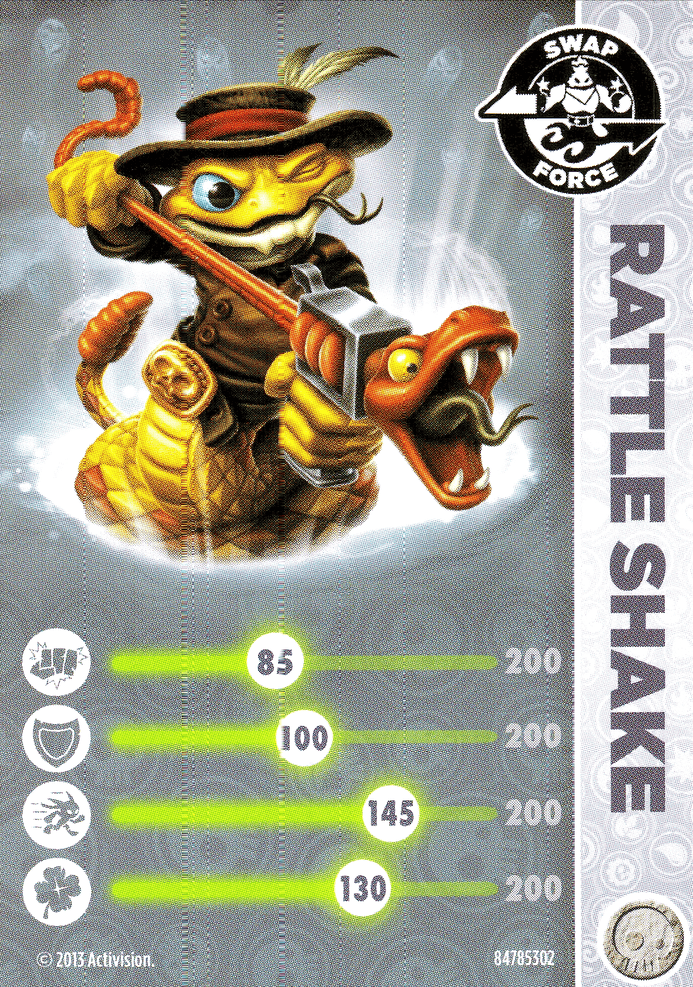 Skylanders Swap Force Rattle Shake Karte