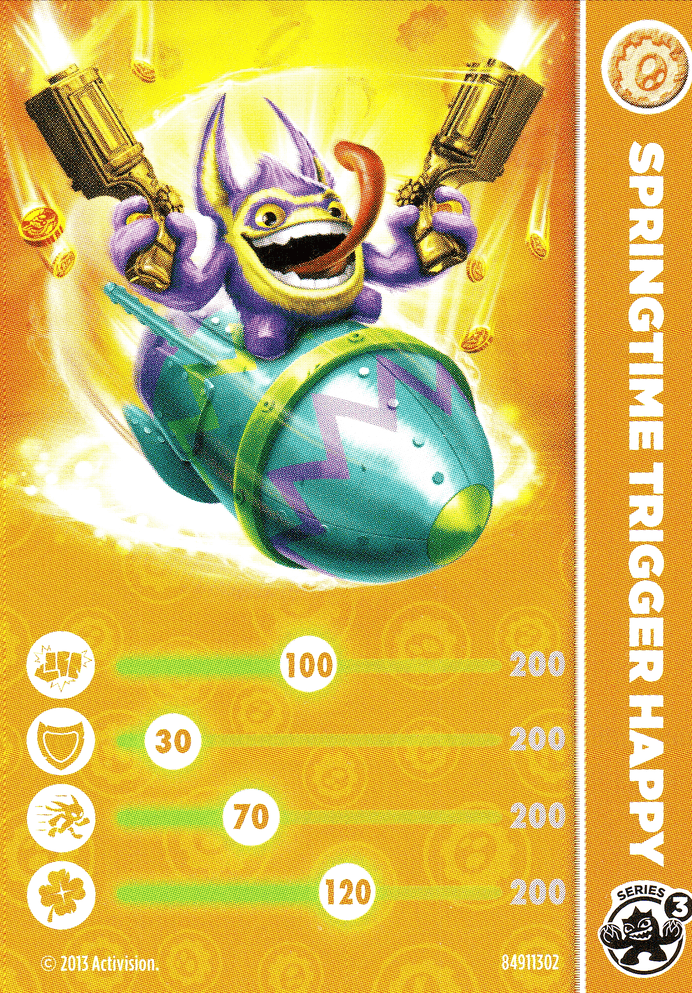Skylanders Swap Force Springtime Trigger Happy Karte