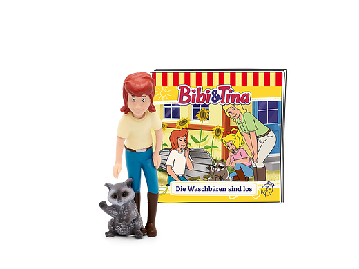 Figurines Tonie Bibi &amp; Tina Les ratons laveurs sont en liberté Figurine audio pour Toniebox