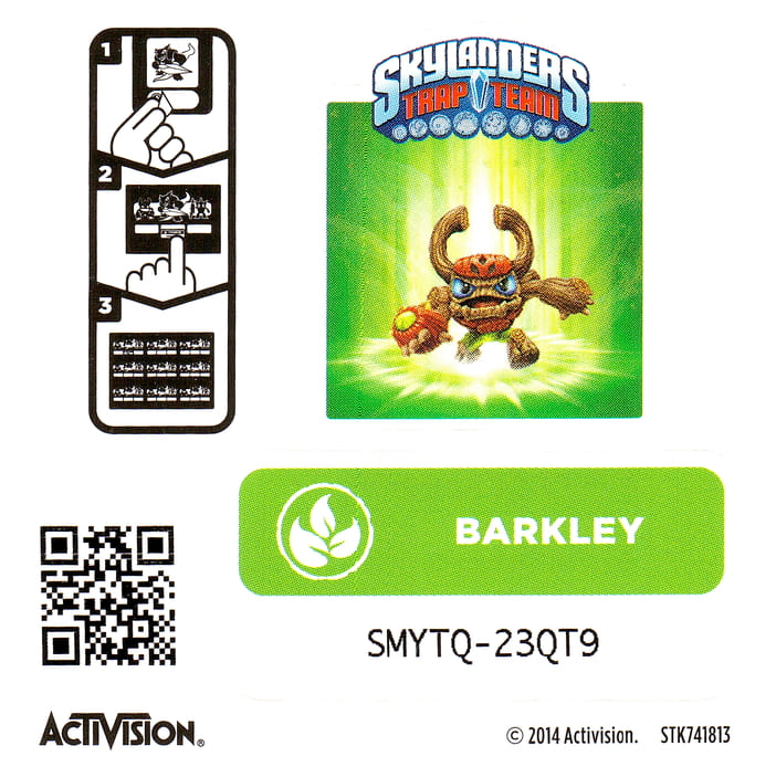 Skylanders Trap Team Barkley Aufkleber