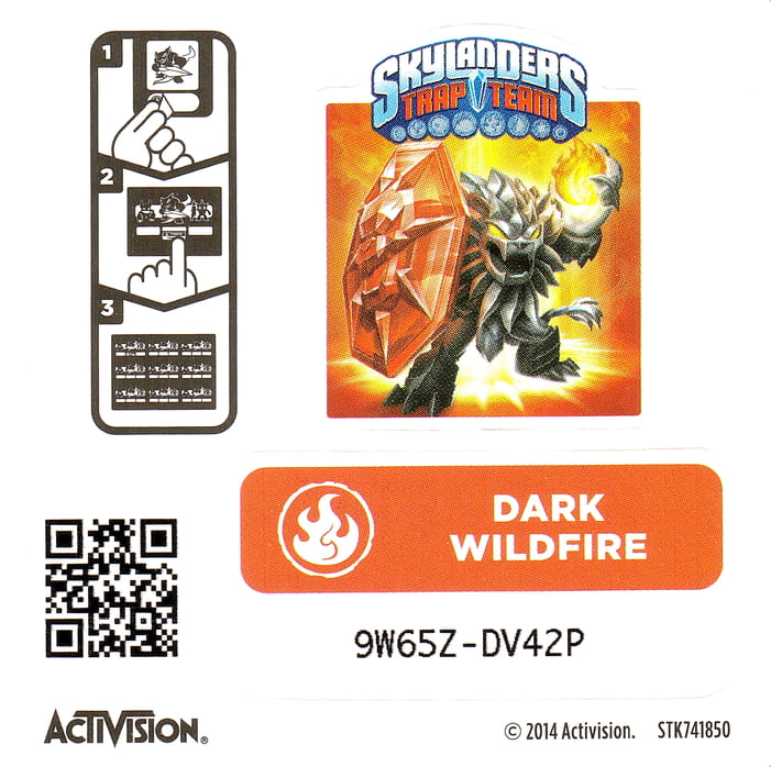 Skylanders Trap Team Dark Wildfire Aufkleber