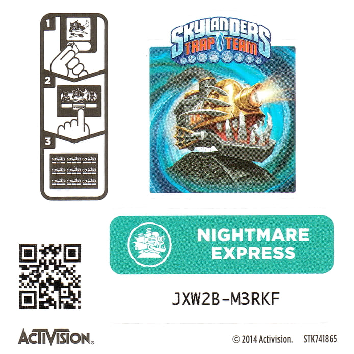 Skylanders Trap Team Nightmare Express Aufkleber