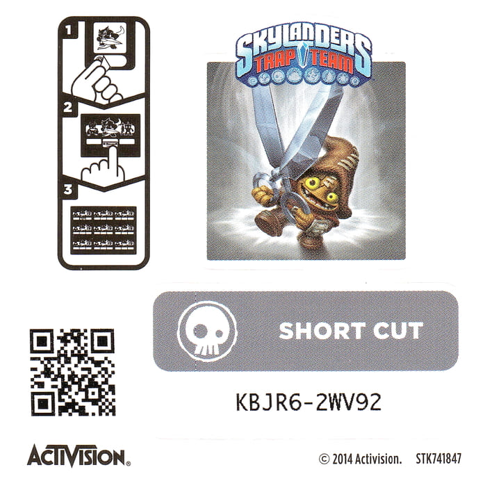 Skylanders Trap Team Short Cut Aufkleber