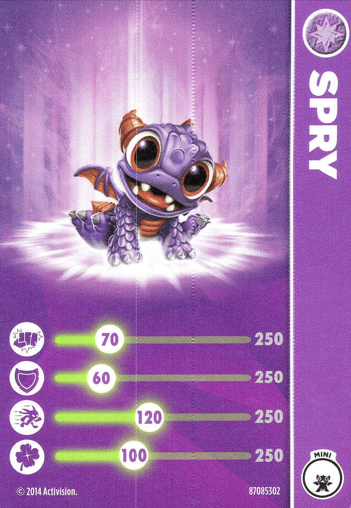 Skylanders Trap Team Spry Karte